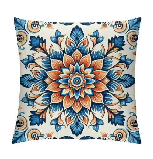 PHYHOO Short Plush pillow Covers Boho Flower Square pillow Case for Bedroom, Sofa, Car Decoration Both Sides