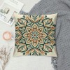 PHYHOO Short Plush pillow Covers Orange Green Flower Square pillow Case for Bedroom, Sofa, Car Decoration Both Sides