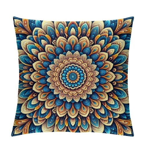 PHYHOO Fashion Bohemian Pattern Throw pillow Covers Square Decorative Cushion Case for Sofa Bench Car Bed