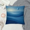 PHYHOO Short Plush pillow Covers Blue Square pillow Case for Bedroom, Sofa, Car Decoration Both Sides (Blue)